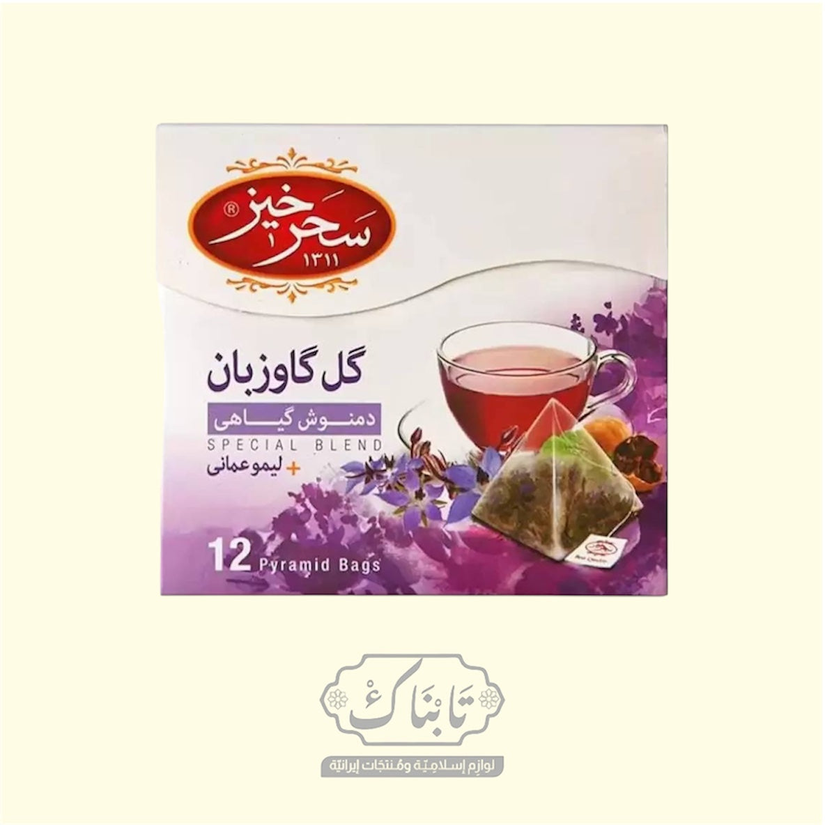 شاي اعشاب لسان الثور مع الليمون 12 ظرف