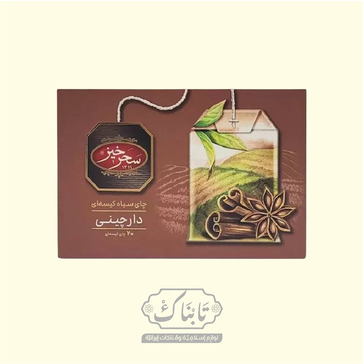 شاي أسود ايراني بنكهة القرفة 12 ظرف